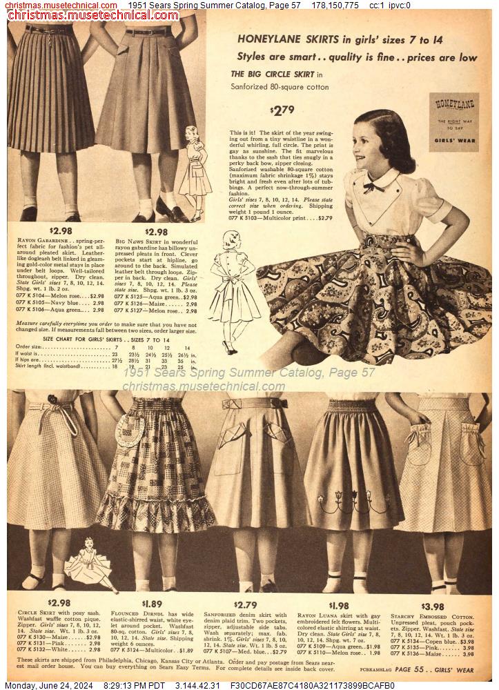 1951 Sears Spring Summer Catalog, Page 57