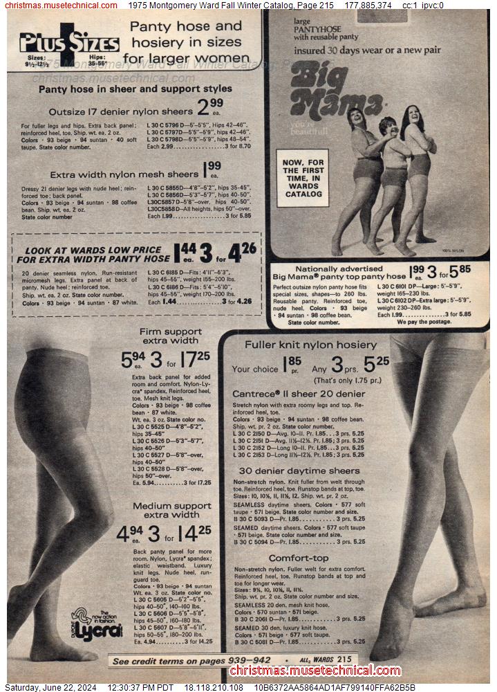 1975 Montgomery Ward Fall Winter Catalog, Page 215
