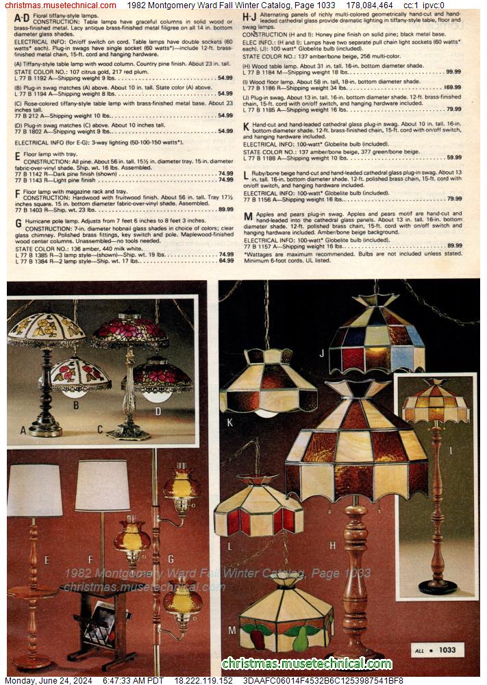 1982 Montgomery Ward Fall Winter Catalog, Page 1033