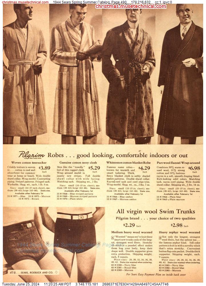 1944 Sears Spring Summer Catalog, Page 490