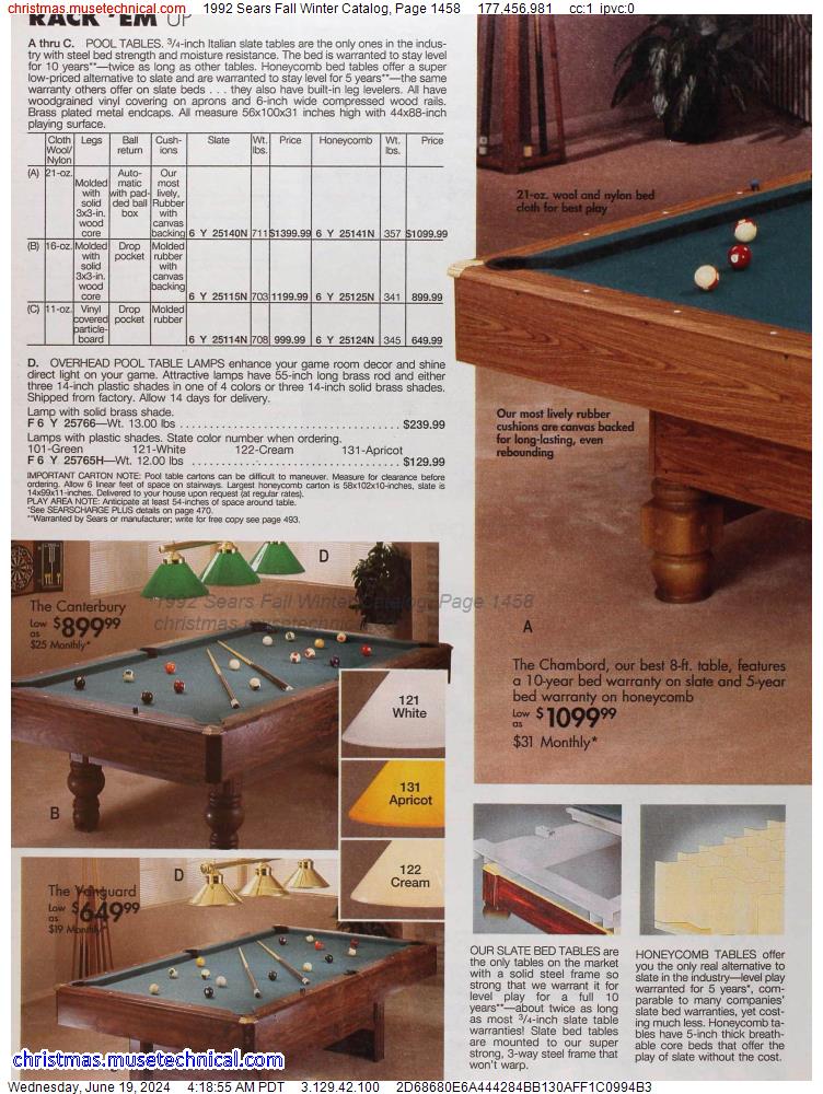 1992 Sears Fall Winter Catalog, Page 1458