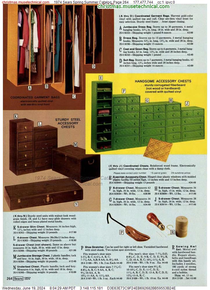 1974 Sears Spring Summer Catalog, Page 264