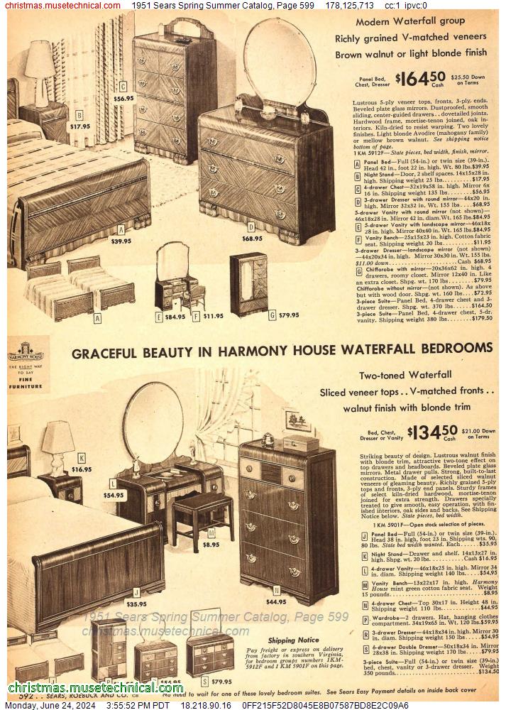 1951 Sears Spring Summer Catalog, Page 599