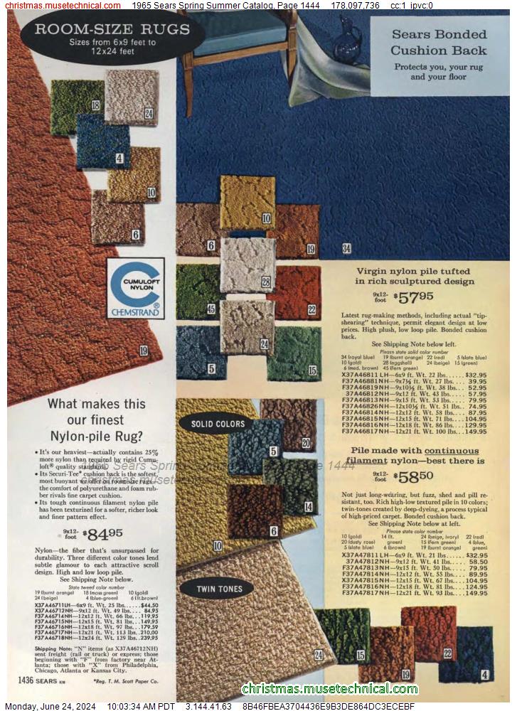 1965 Sears Spring Summer Catalog, Page 1444
