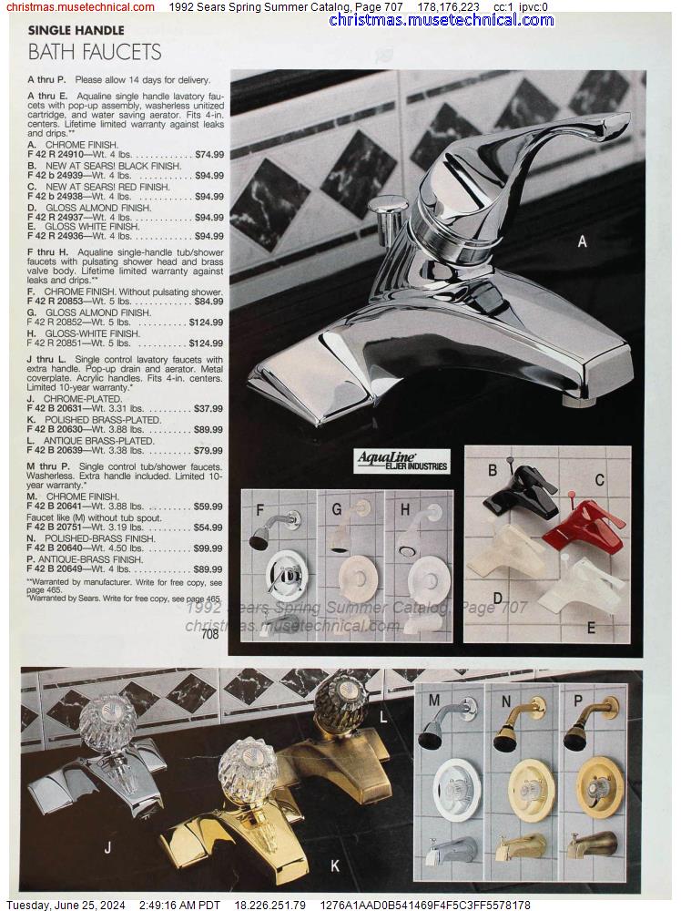 1992 Sears Spring Summer Catalog, Page 707