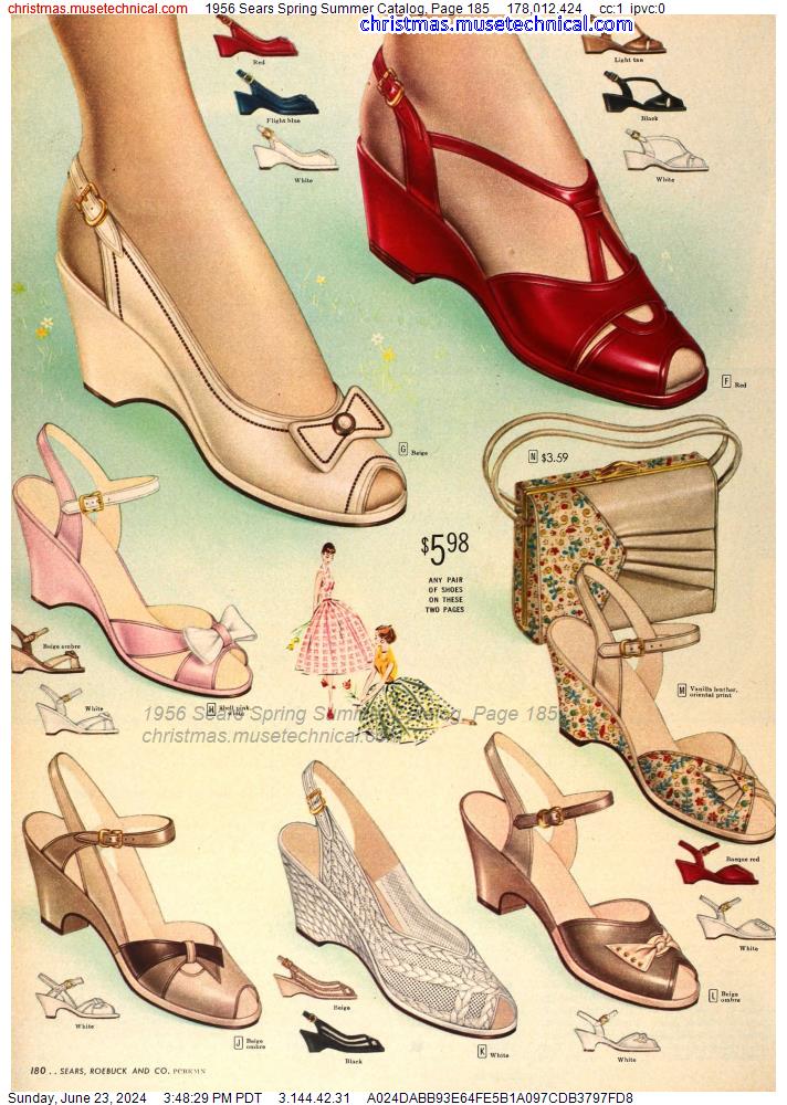 1956 Sears Spring Summer Catalog, Page 185