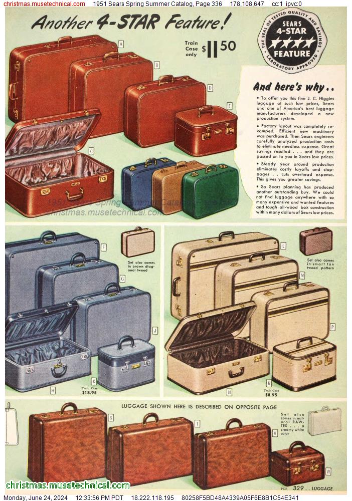 1951 Sears Spring Summer Catalog, Page 336