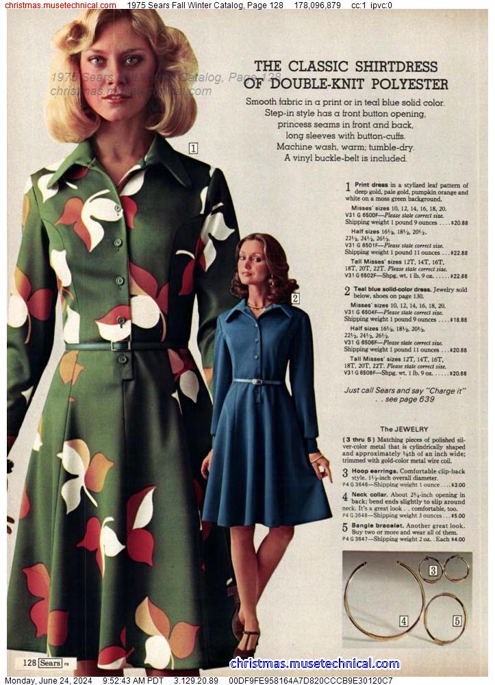 1975 Sears Fall Winter Catalog, Page 128
