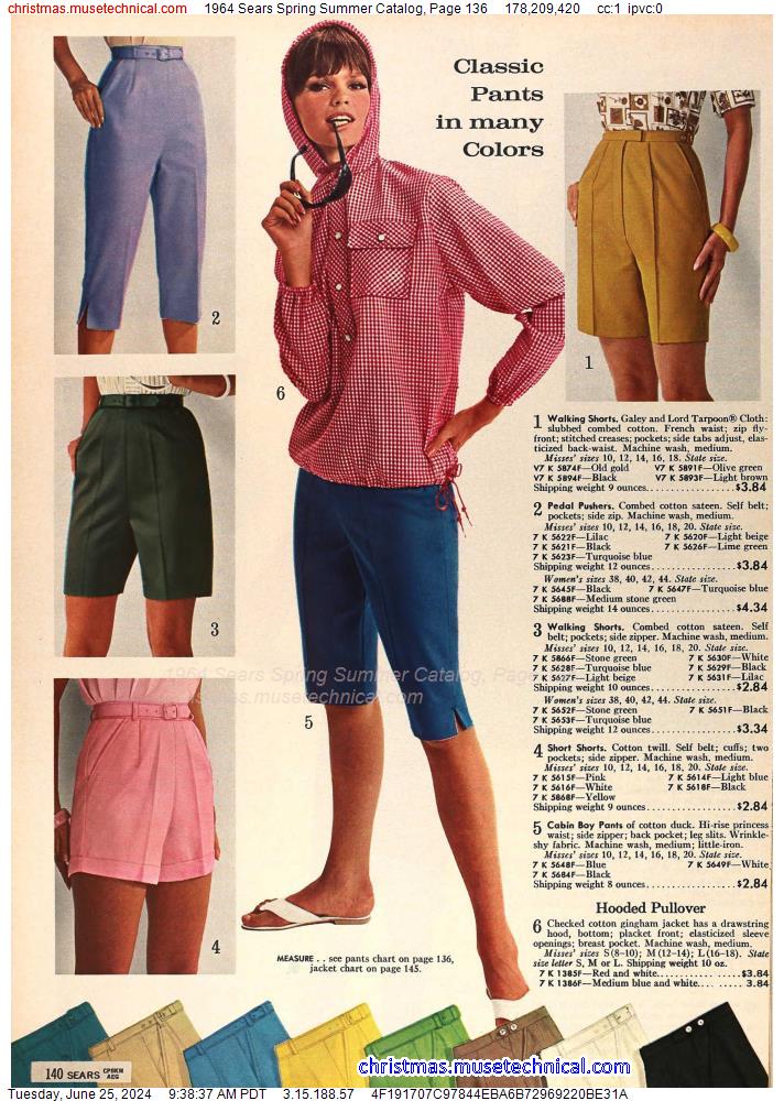 1964 Sears Spring Summer Catalog, Page 136