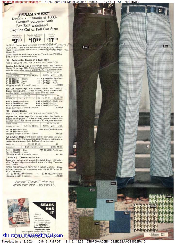 1976 Sears Fall Winter Catalog, Page 573