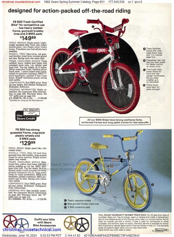 1982 Sears Spring Summer Catalog, Page 651