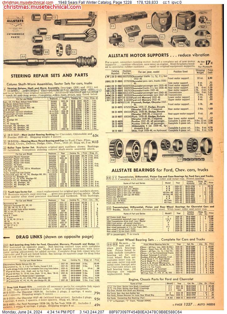 1948 Sears Fall Winter Catalog, Page 1228