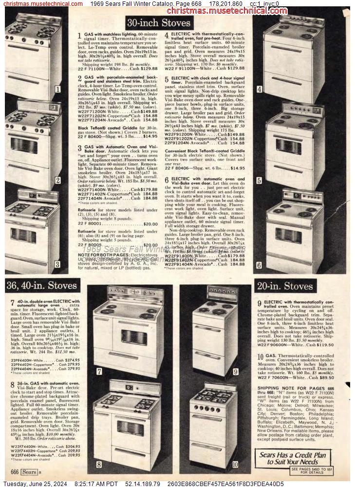 1969 Sears Fall Winter Catalog, Page 668