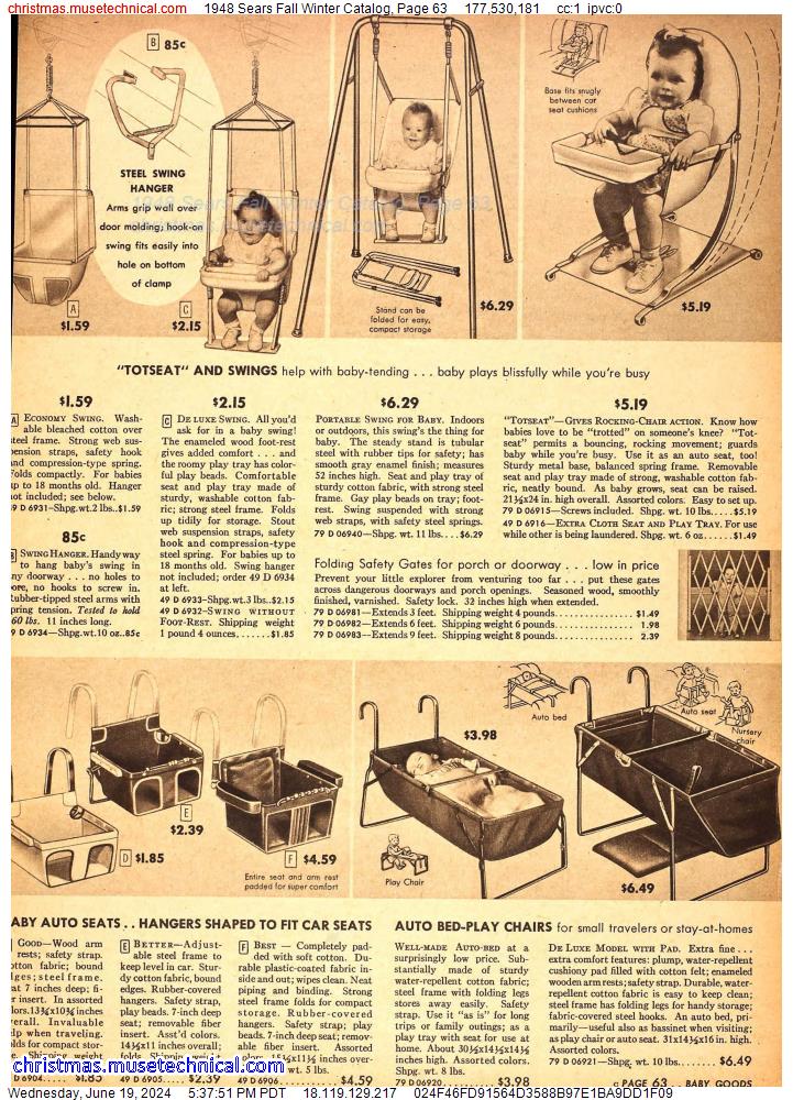 1948 Sears Fall Winter Catalog, Page 63