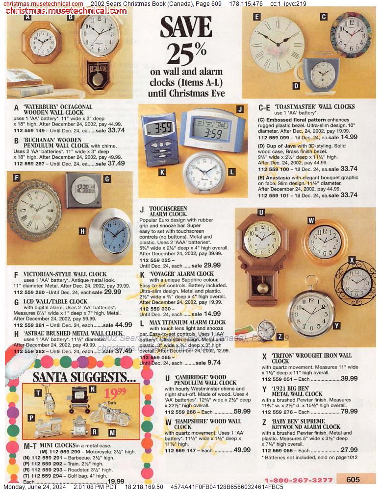 2002 Sears Christmas Book (Canada), Page 609