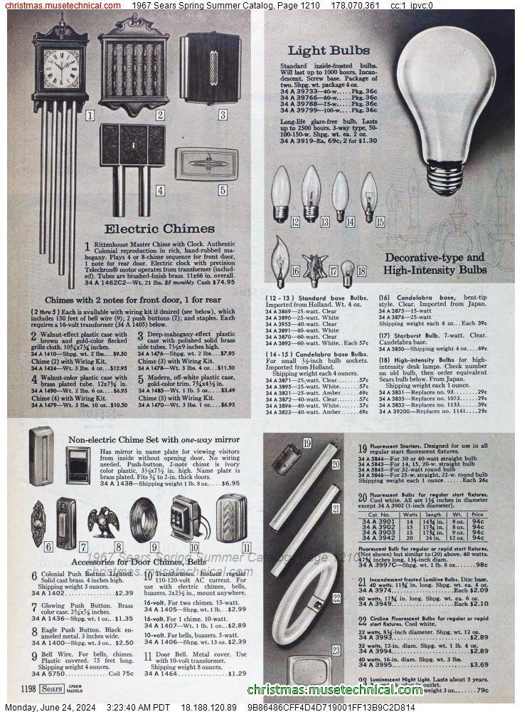 1967 Sears Spring Summer Catalog, Page 1210