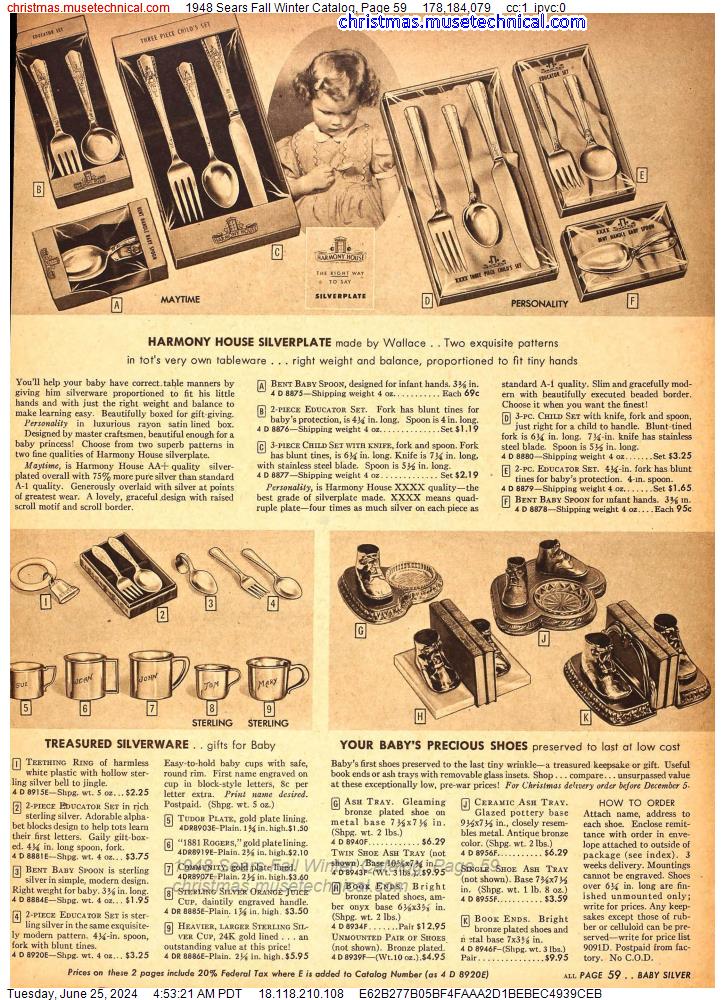 1948 Sears Fall Winter Catalog, Page 59