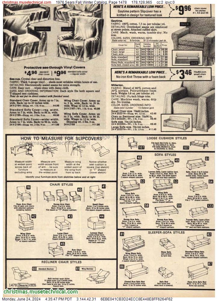 1976 Sears Fall Winter Catalog, Page 1478