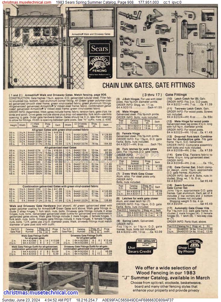 1983 Sears Spring Summer Catalog, Page 908
