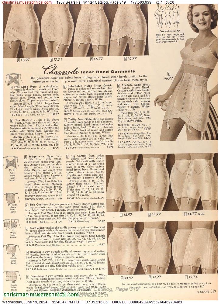 1957 Sears Fall Winter Catalog, Page 319