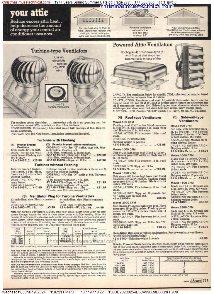 1977 Sears Spring Summer Catalog, Page 777