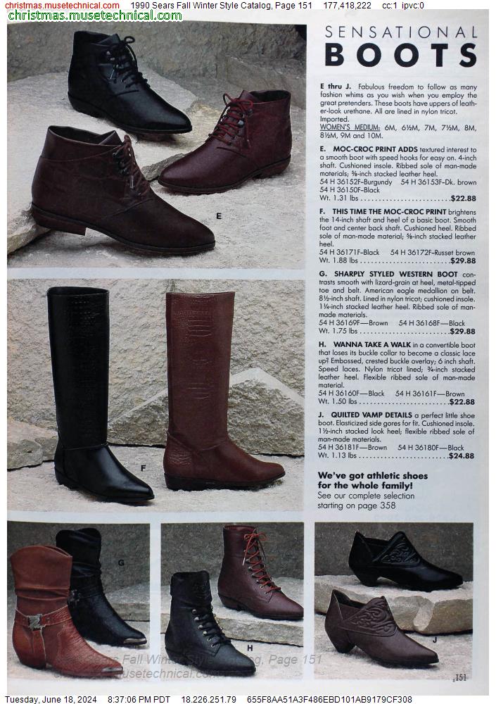 1990 Sears Fall Winter Style Catalog, Page 151