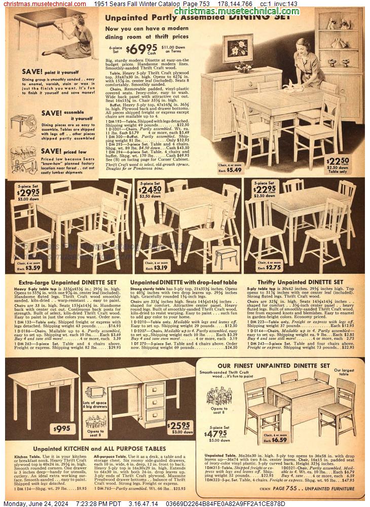 1951 Sears Fall Winter Catalog, Page 753