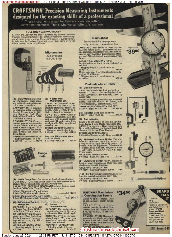 1976 Sears Spring Summer Catalog, Page 637