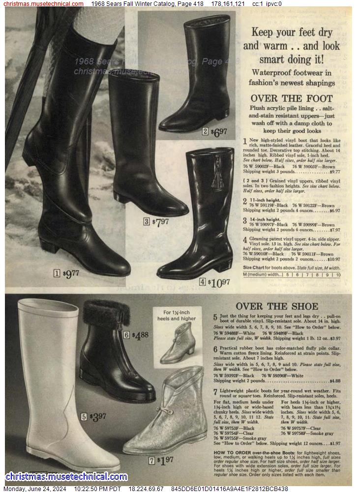 1968 Sears Fall Winter Catalog, Page 418