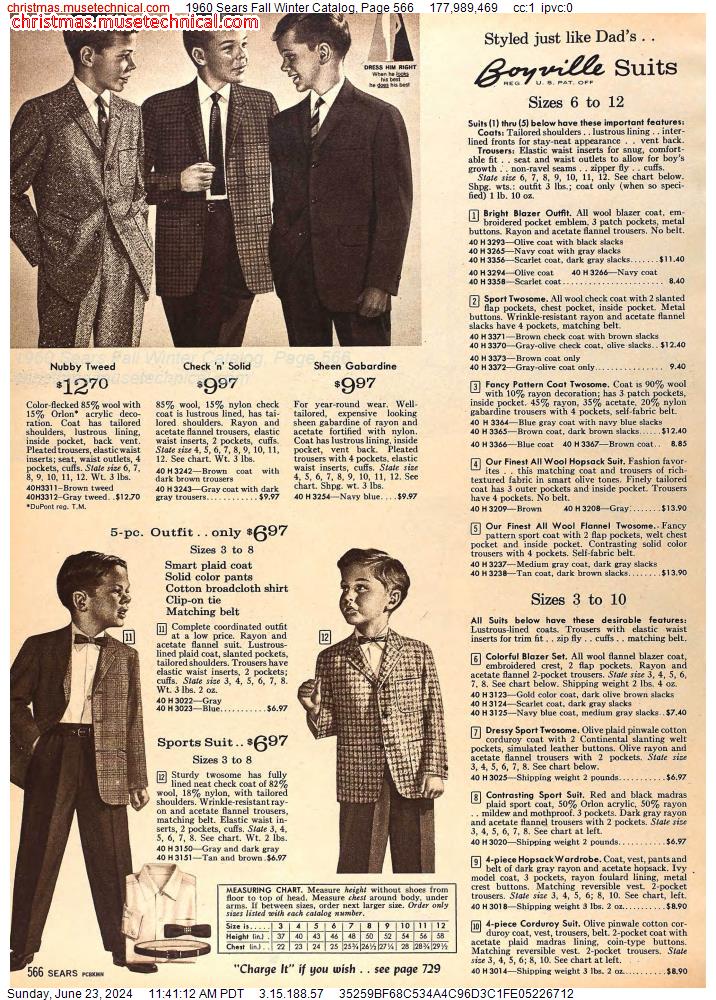 1960 Sears Fall Winter Catalog, Page 566