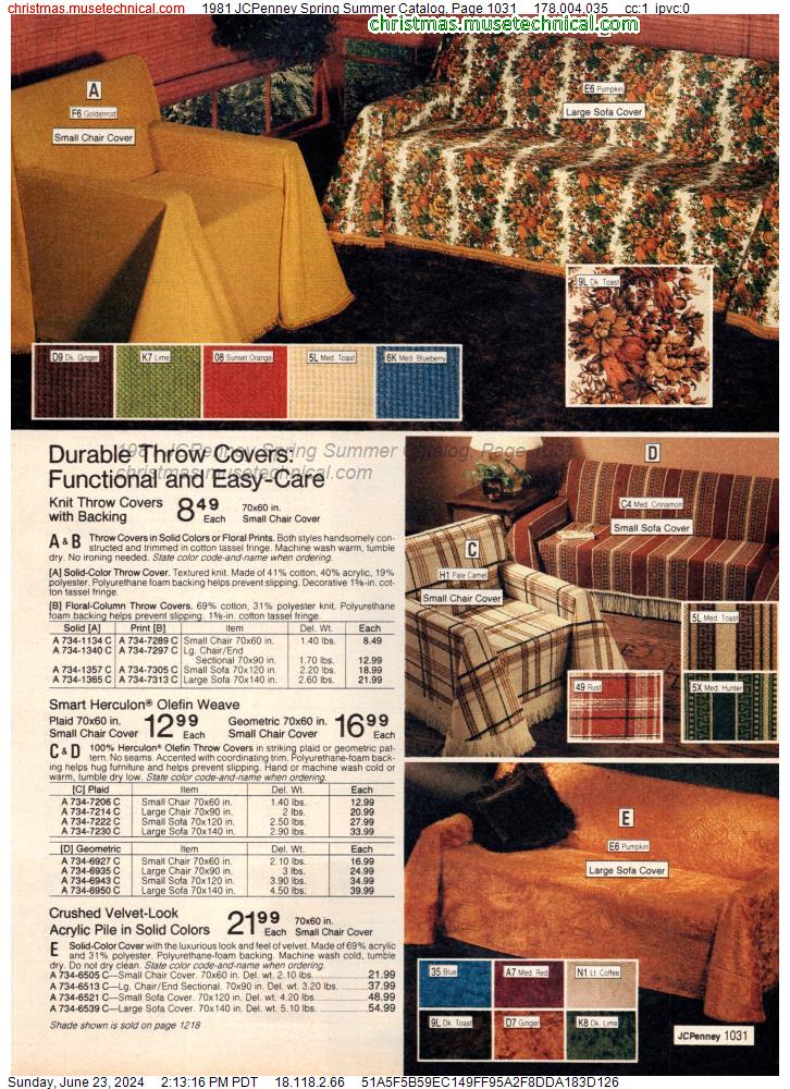 1981 JCPenney Spring Summer Catalog, Page 1031