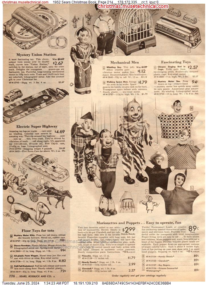 1952 Sears Christmas Book, Page 214
