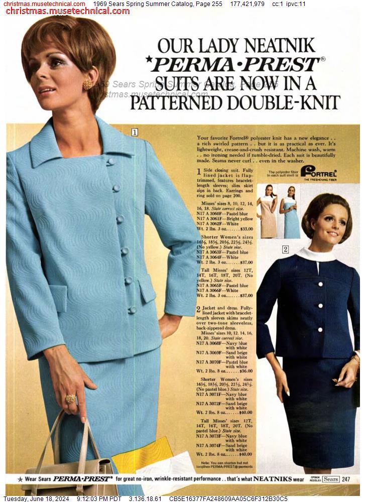 1969 Sears Spring Summer Catalog, Page 255