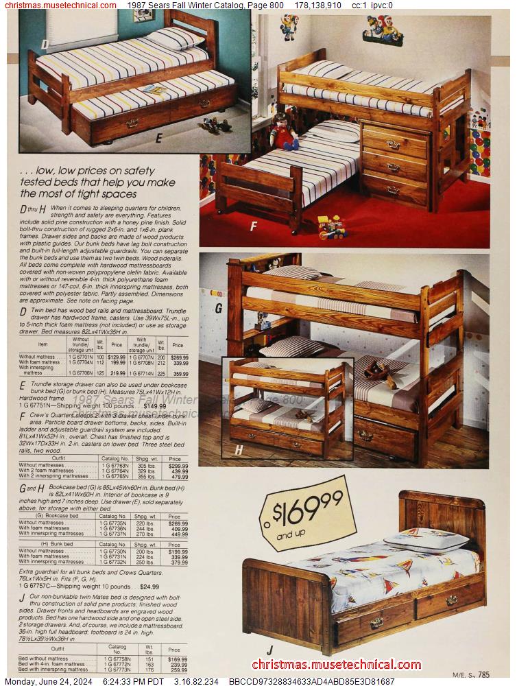1987 Sears Fall Winter Catalog, Page 800
