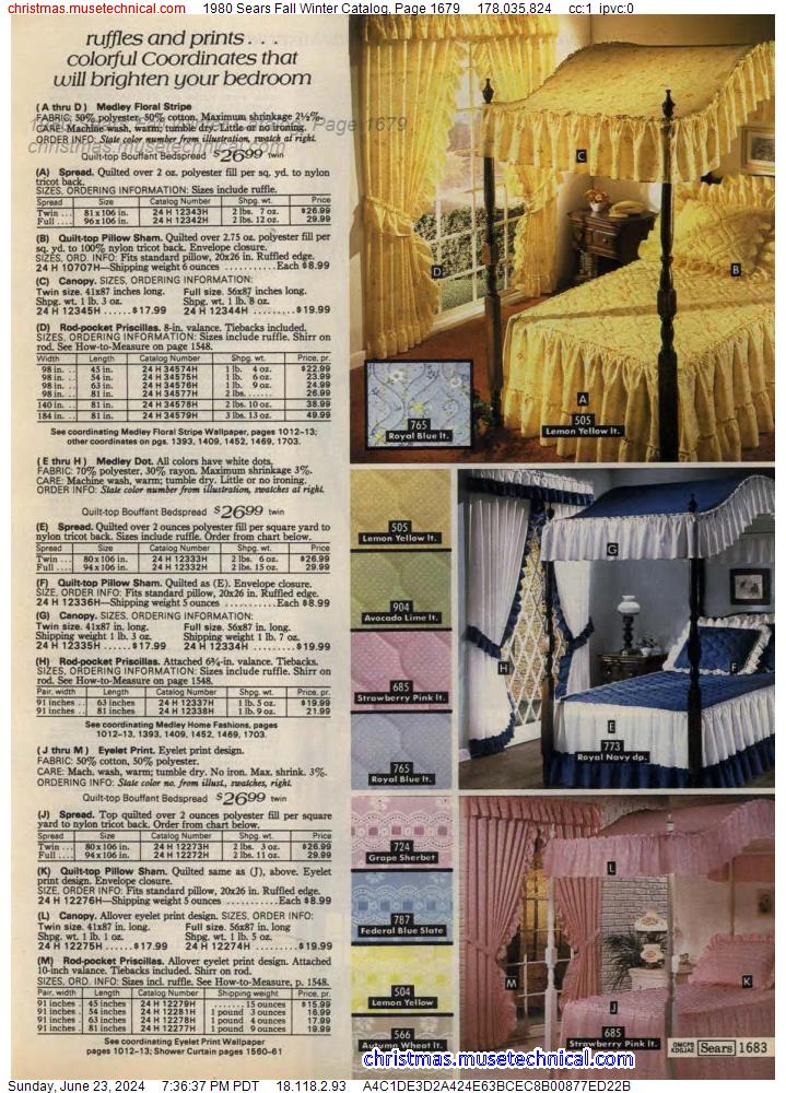 1980 Sears Fall Winter Catalog, Page 1679