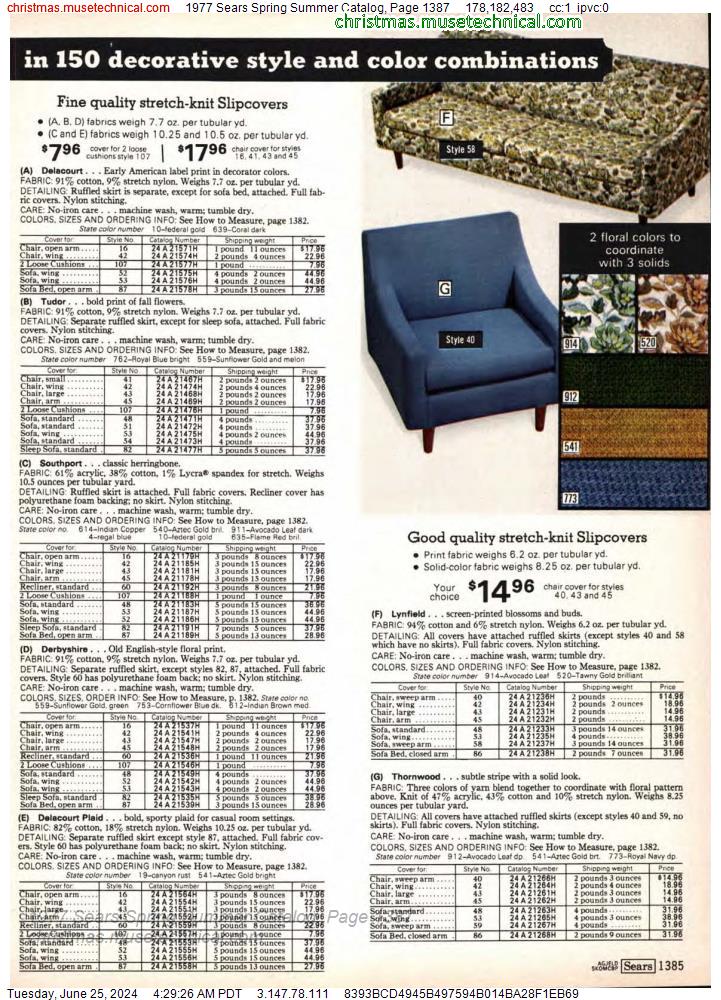 1977 Sears Spring Summer Catalog, Page 1387