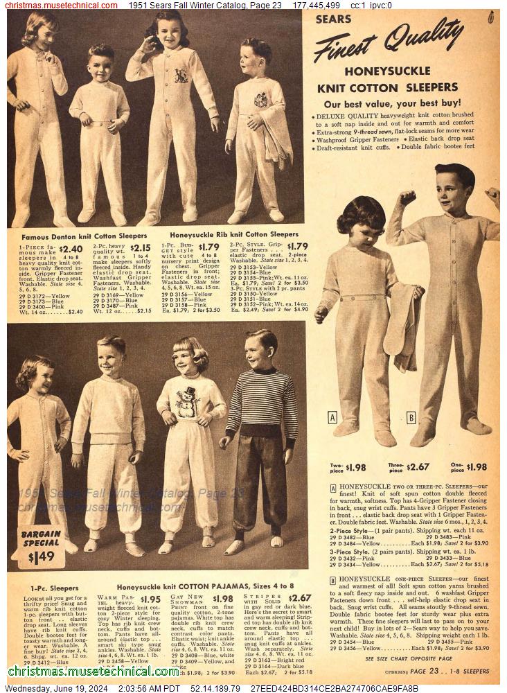1951 Sears Fall Winter Catalog, Page 23