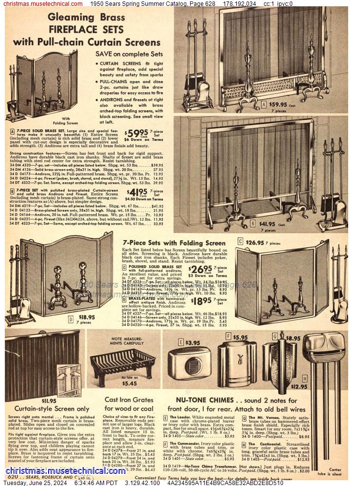 1950 Sears Spring Summer Catalog, Page 628
