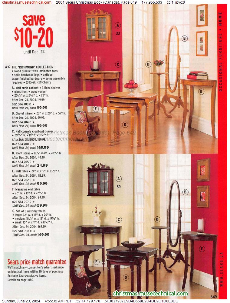 2004 Sears Christmas Book (Canada), Page 649