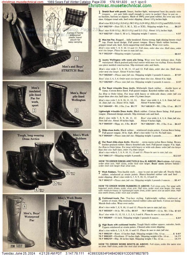 1969 Sears Fall Winter Catalog, Page 238