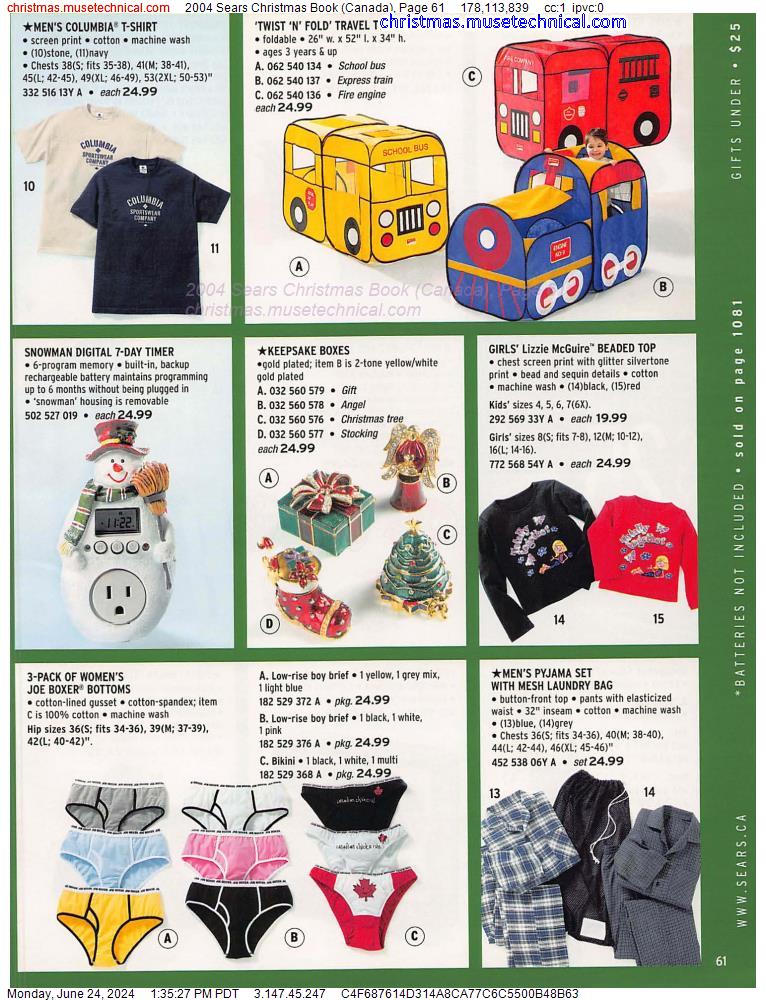2004 Sears Christmas Book (Canada), Page 61