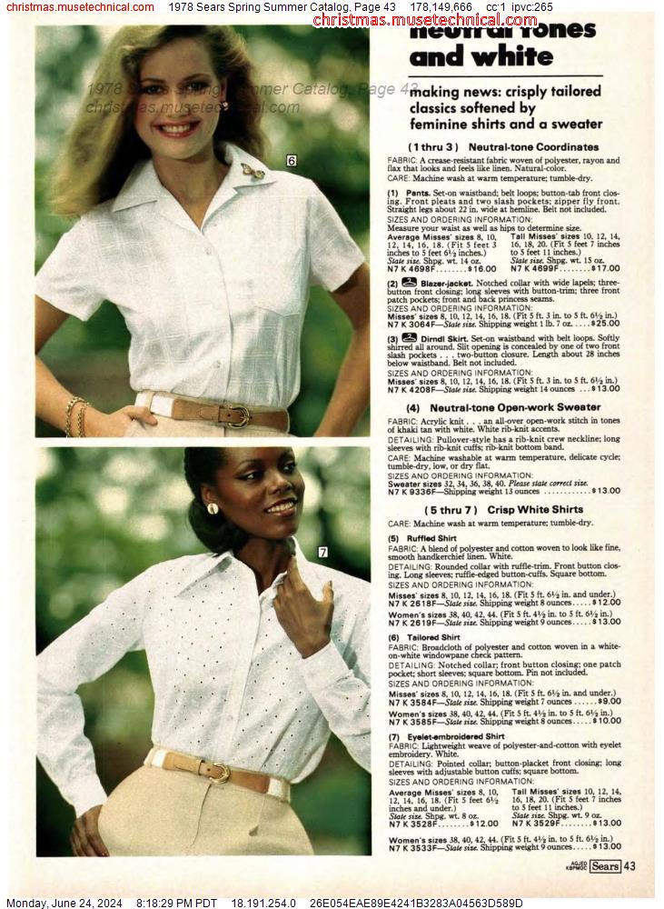 1978 Sears Spring Summer Catalog, Page 43
