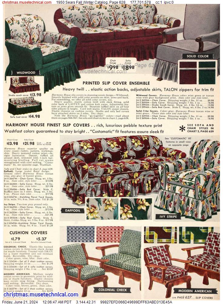 1950 Sears Fall Winter Catalog, Page 628