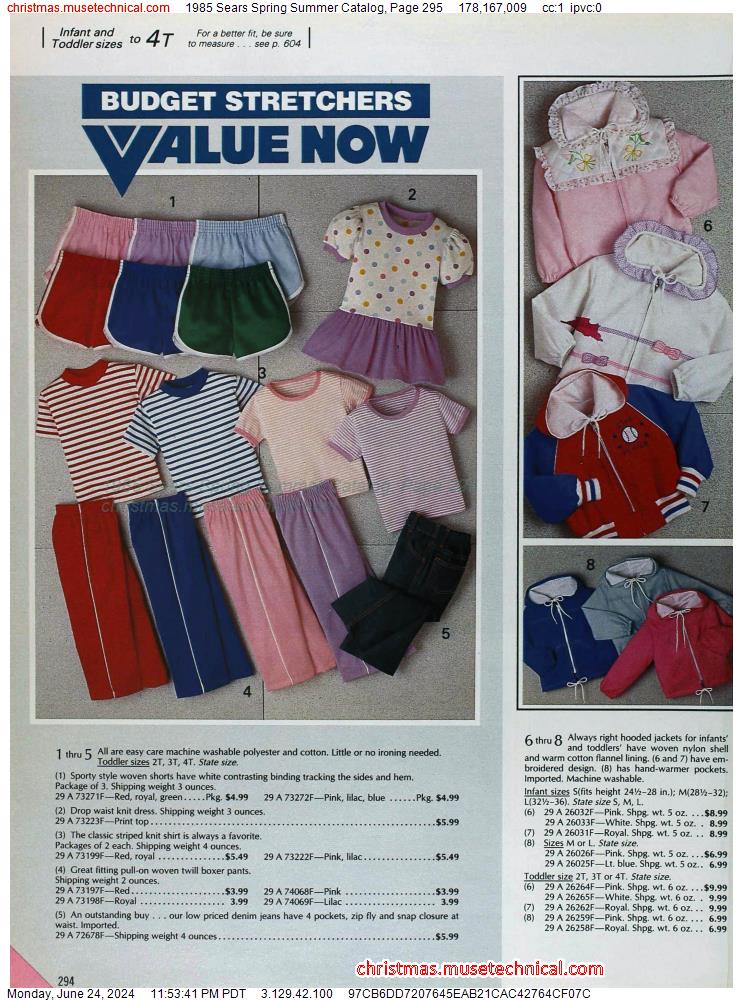 1985 Sears Spring Summer Catalog, Page 295