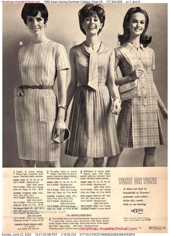 1968 Sears Spring Summer Catalog, Page 25