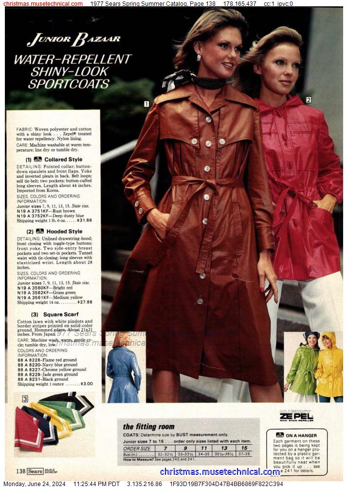 1977 Sears Spring Summer Catalog, Page 138