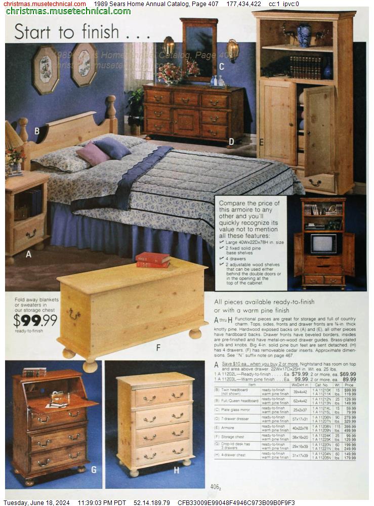 1989 Sears Home Annual Catalog, Page 407