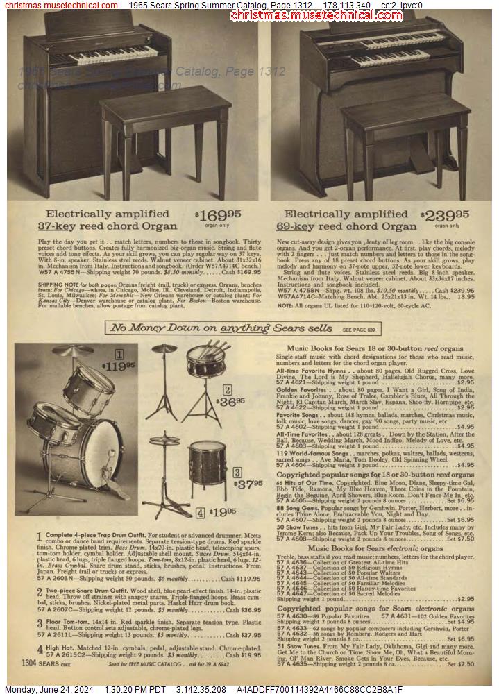1965 Sears Spring Summer Catalog, Page 1312