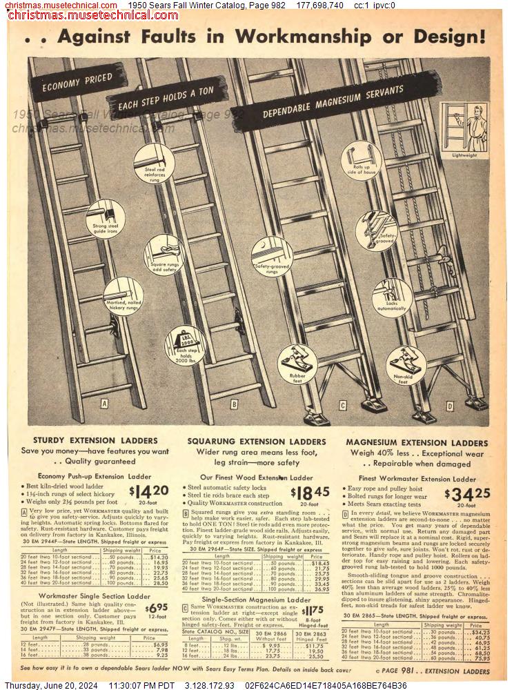 1950 Sears Fall Winter Catalog, Page 982