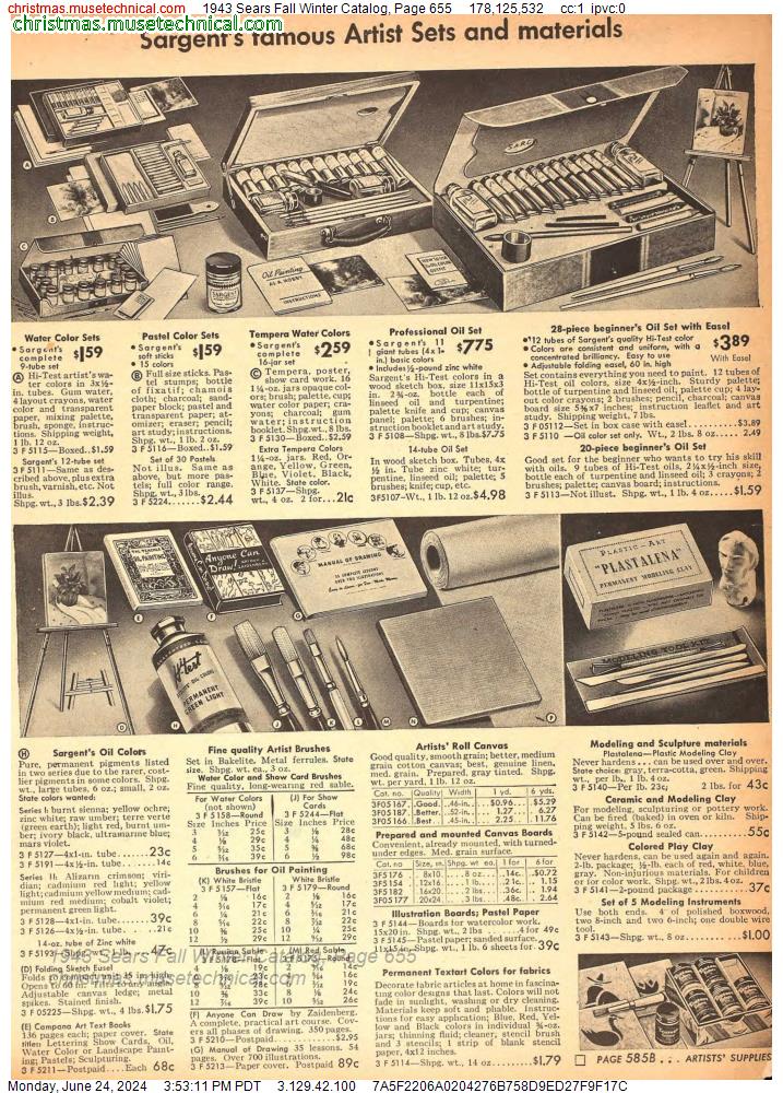 1943 Sears Fall Winter Catalog, Page 655